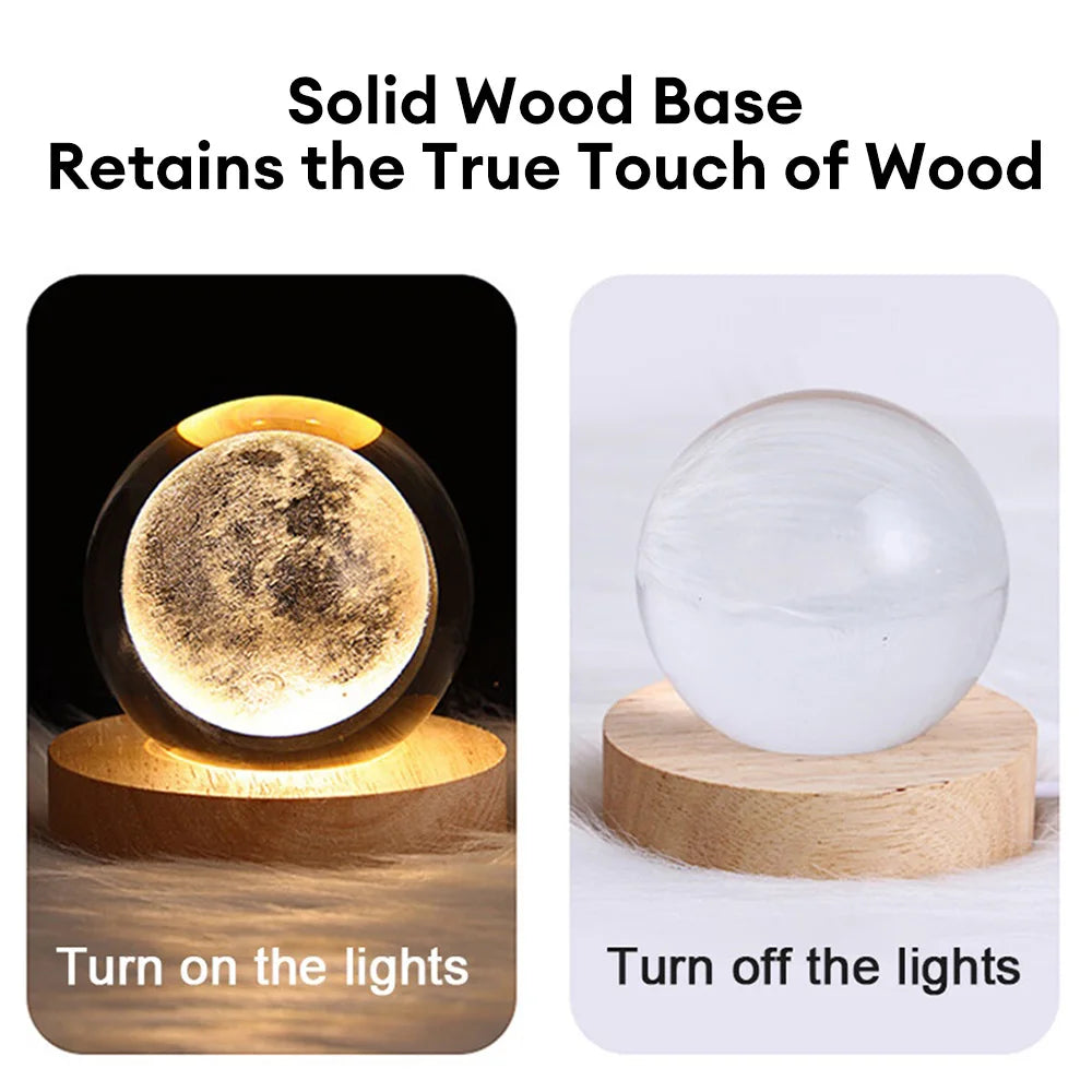 3D Planet Moon Lamp for Bedroom