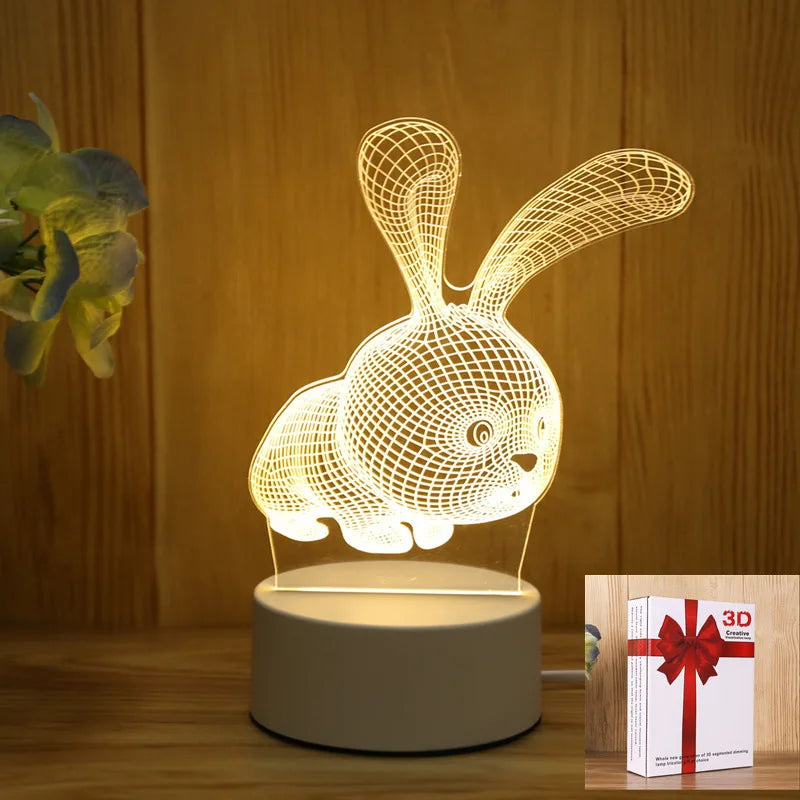 3D Acrylic Led Lamp for Party Decor